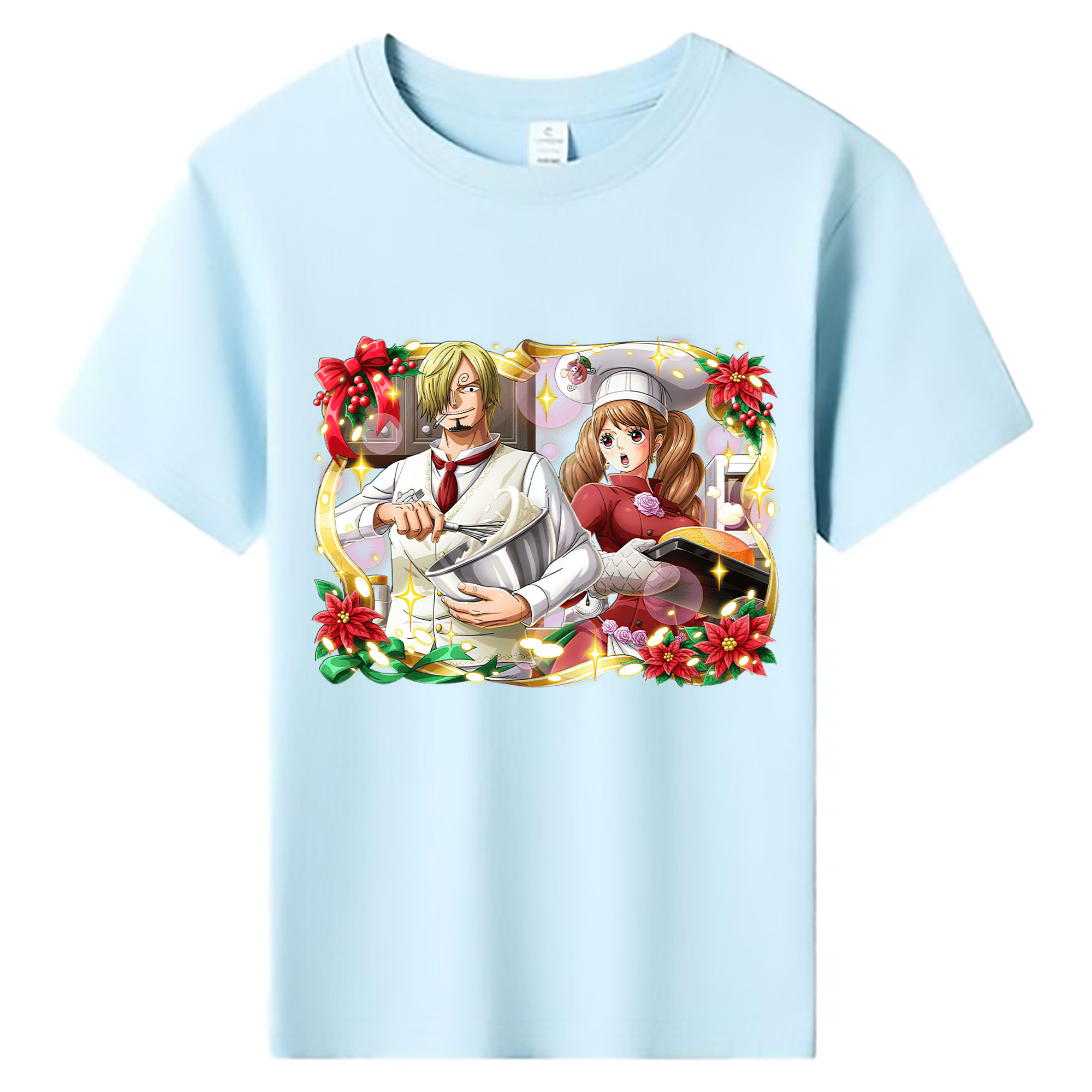 （画像用） ワンピース サンジ ONE PIECE Sanji 綿100％キッズTシャツ（フロントプリント）